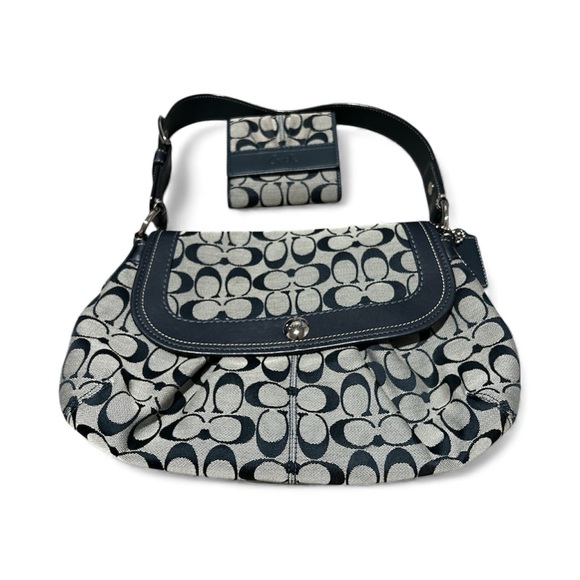 Coach Handbags - Coach Signature Soho Pleated Hobo Handbag Purse Bag & matching wallet